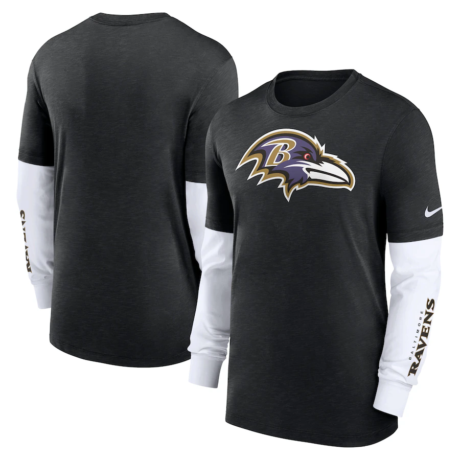 2023 Men NFL Baltimore Ravens Nike Long Tshirt->brooklyn nets->NBA Jersey